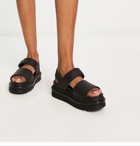 Dr Martens Voss Black Leather Sandals Womens NEW - Picture 7 of 7